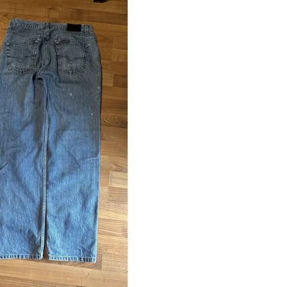 Vtg 2000s Harley Davidson Mens 34x32 Distressed Spell Out Straight Leg Jeans USA - Picture 9 of 9